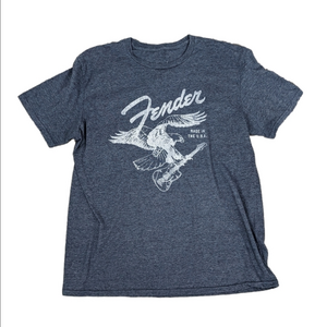 Fender Guitar Graphic T-shirt Eagle America Gray Size Extra Large